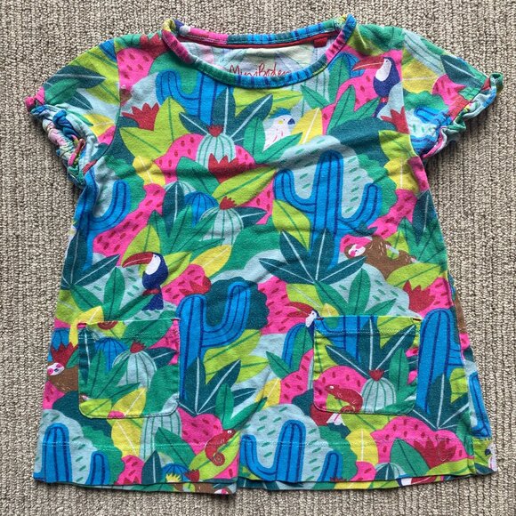 Mini Boden 	Size	3-4Y	Neon Jungle Tunic Top GUC - Picture 1 of 1